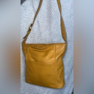 Coach yellow leather vintage bag